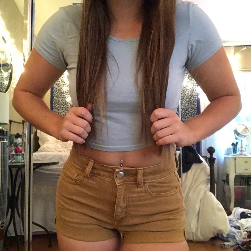 Baby blue crop top