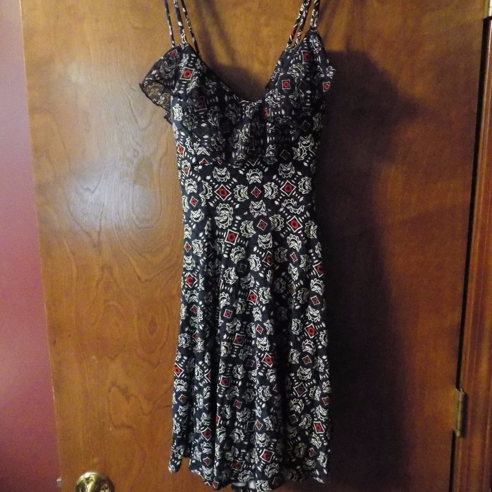 Navy Dress with pattern