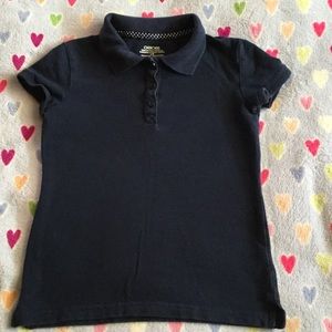 Girl's school uniform short sleeve polo.