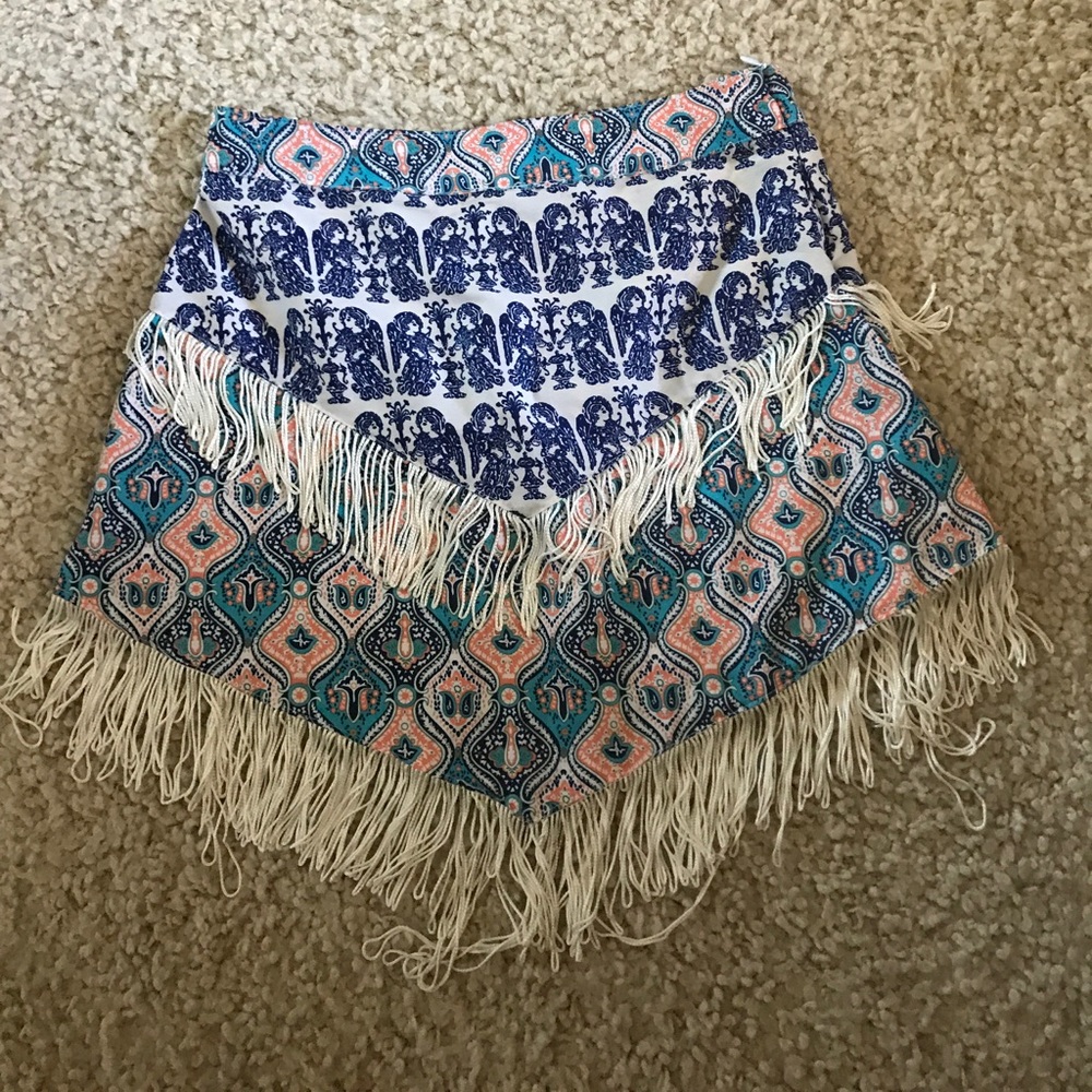 LF tropical tribal skirt