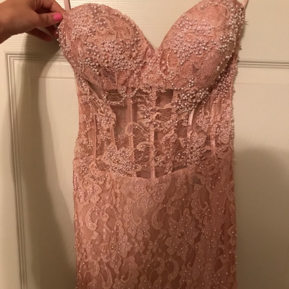 Jovani Dresses & Skirts - Pink, beaded, Jovani prom dress. Worn once.