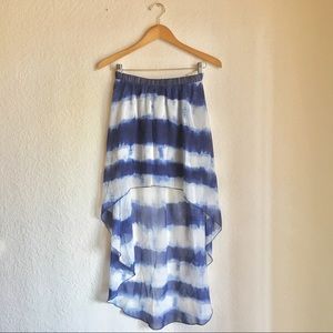 Tie-Dye High-Low Skirt