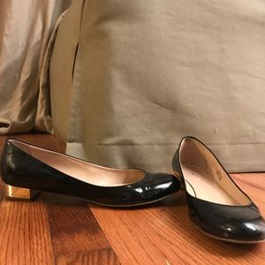 JCrew black patent flats