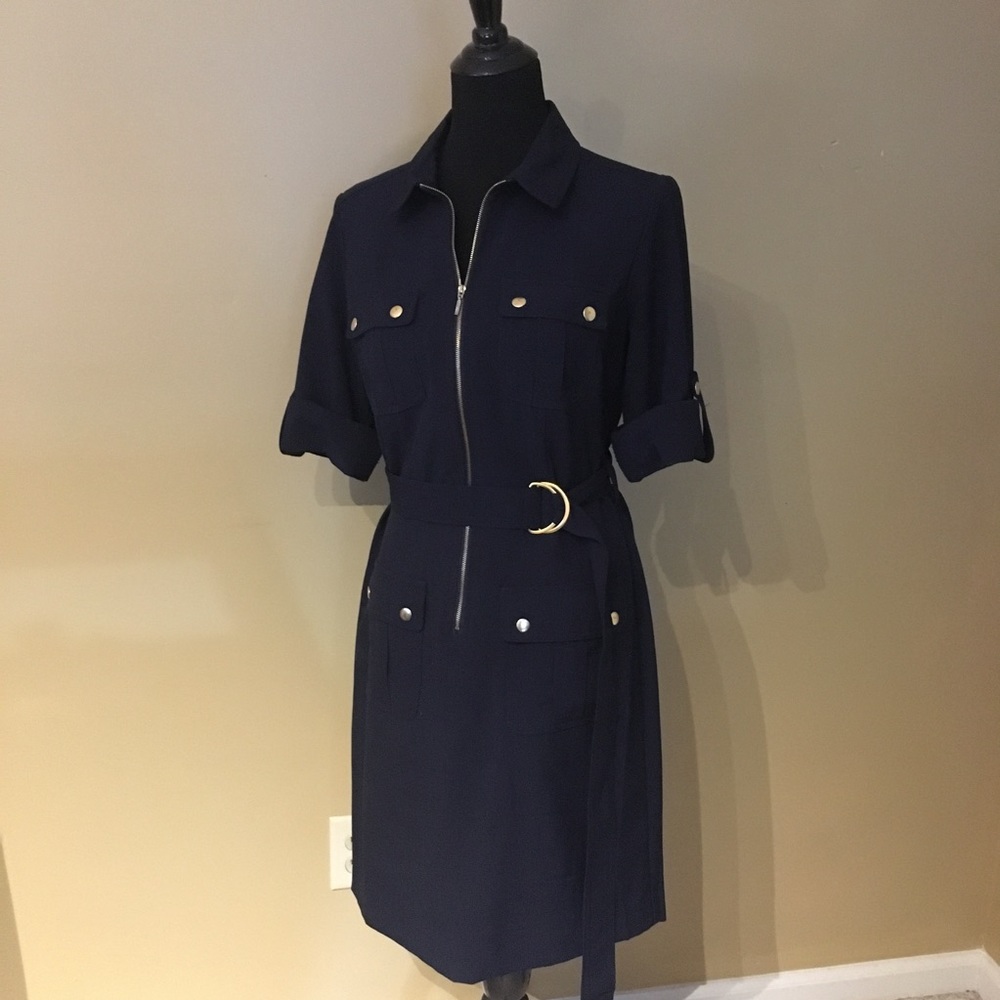 Adorable fall navy shirt dress. Size 8
