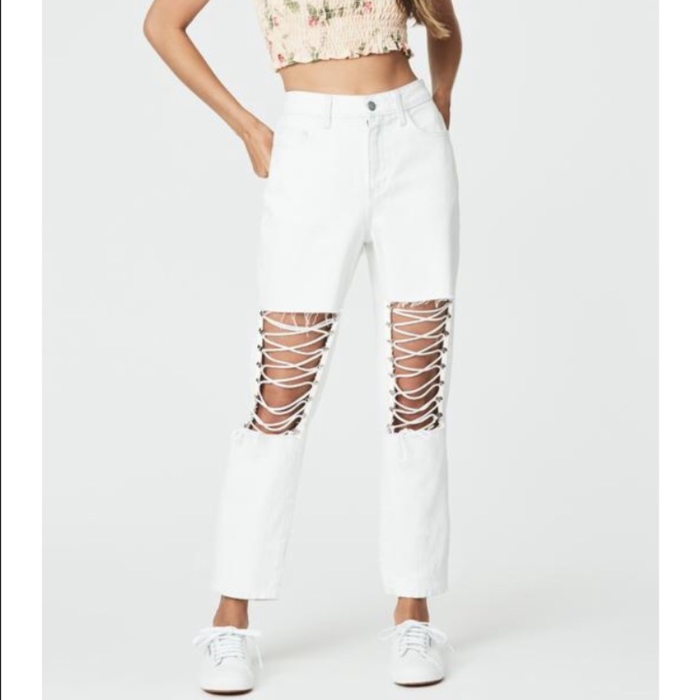 CARMAR Hermia Lace Up Jeans Size 28