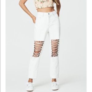 CARMAR Hermia Lace Up Jeans Size 28