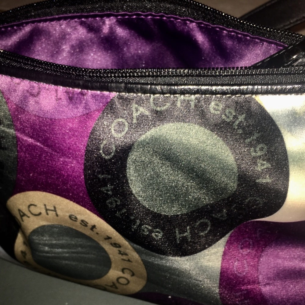 Authentic Coach Hobo Bag in Purple/Khaki/Blk