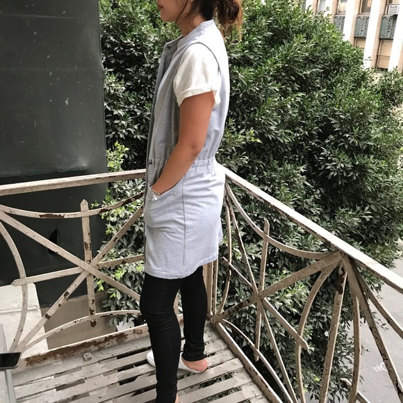 DREW Women's Sweater Zip Up Vest Gray $216 NWT - Picture 2 of 8