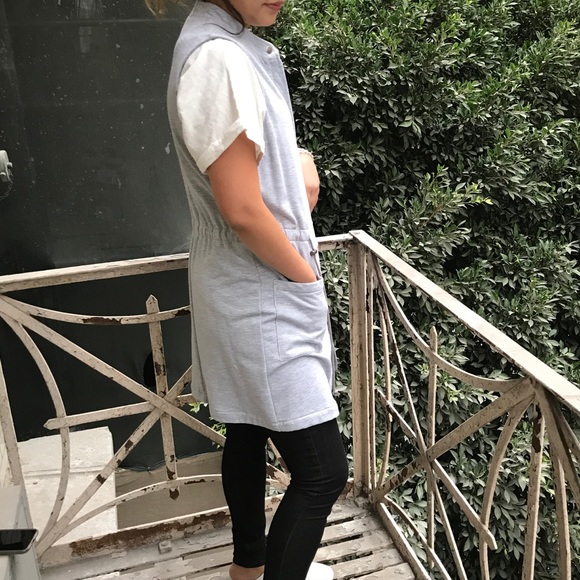 DREW Women's Sweater Zip Up Vest Gray $216 NWT - Picture 3 of 8