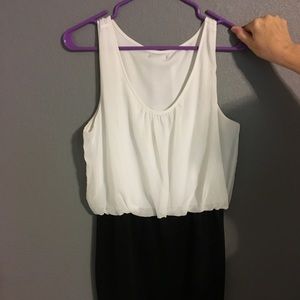 Black and white prom dress