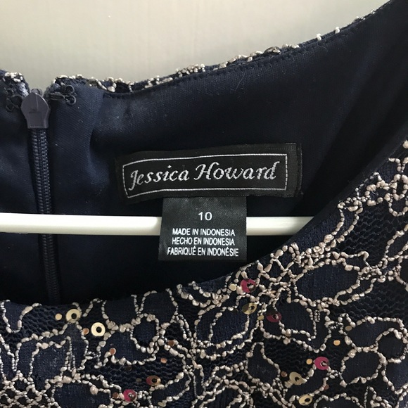 Jessica Howard Elegant Dress W/ Bow - Picture 2 of 2