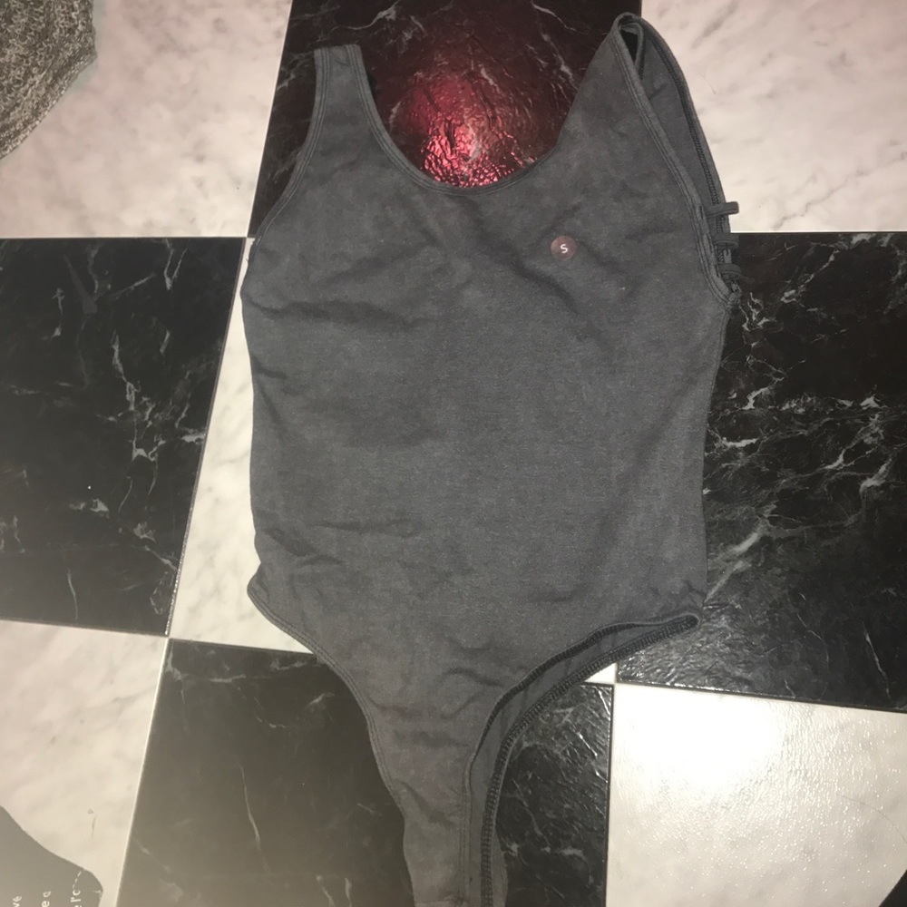 Grey Caged Bodysuit