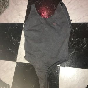 Grey Caged Bodysuit
