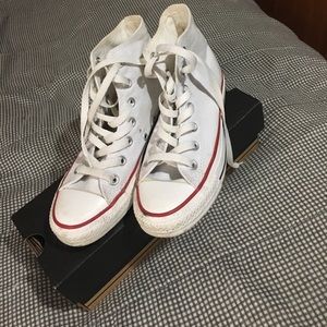 Converse white high tops