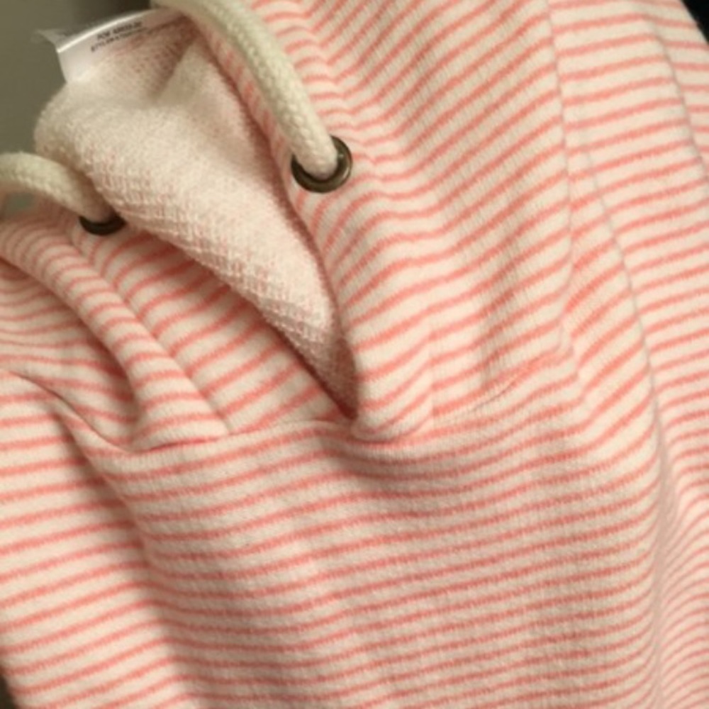pink striped hoodie