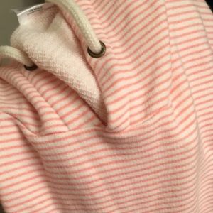 pink striped hoodie