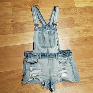 Forever 21 Distressed Overalls
