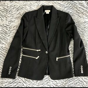 Michael Kors black blazer with zippers