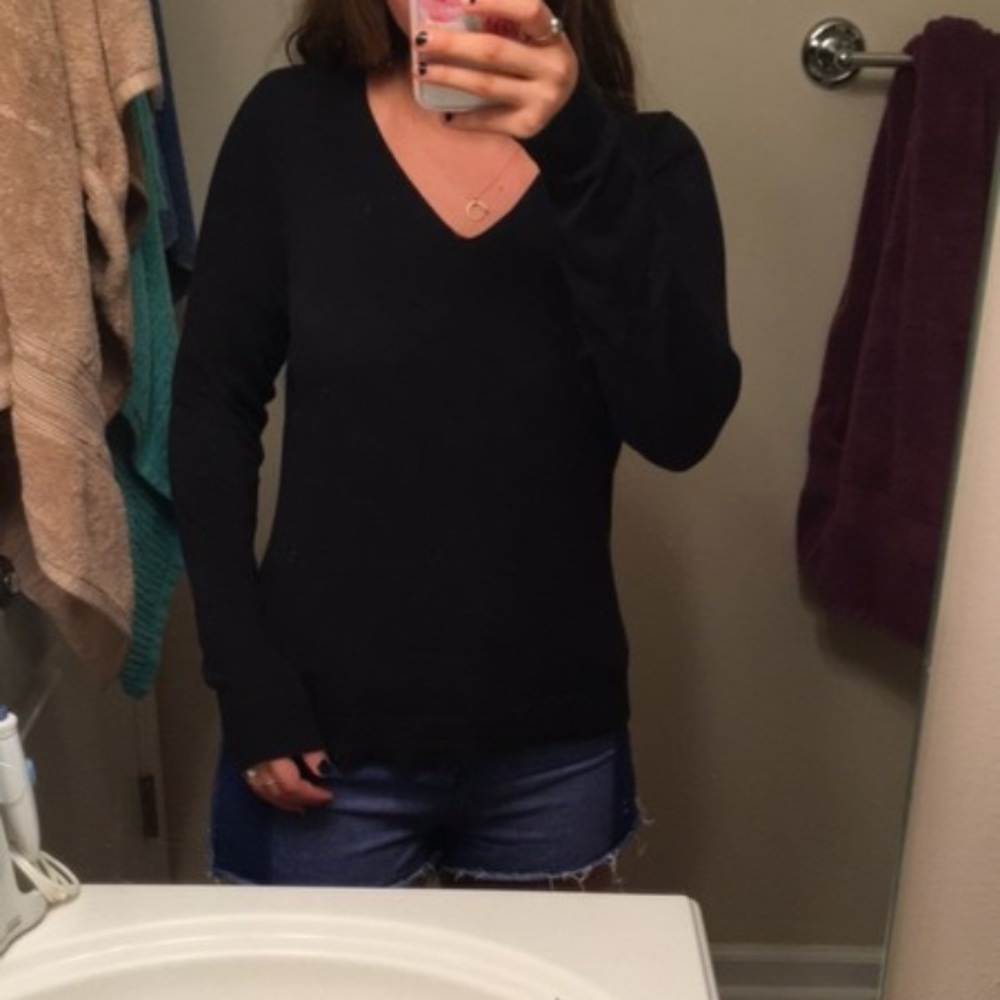 simple black sweater