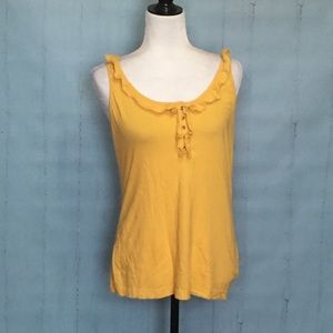 Yellow Ruffle Tank