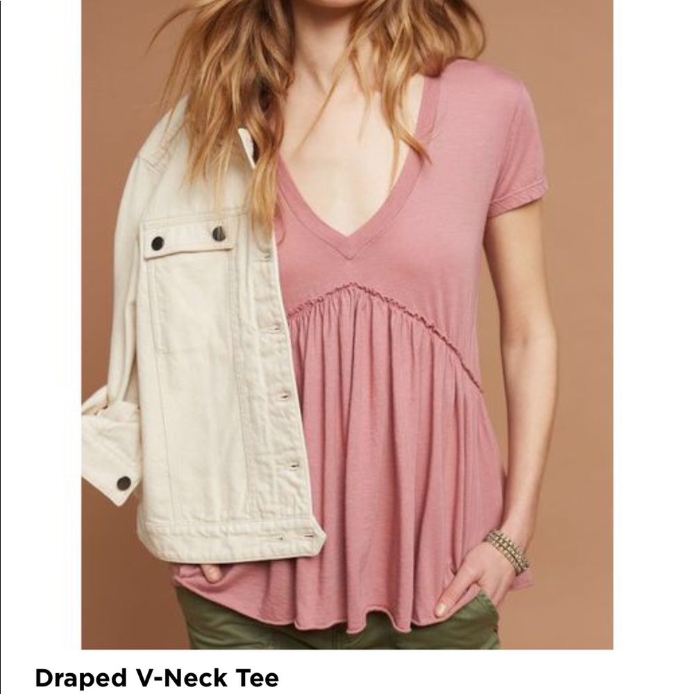 Anthropology v neck tee