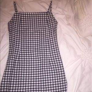 Gingham Print Tank Top Dress