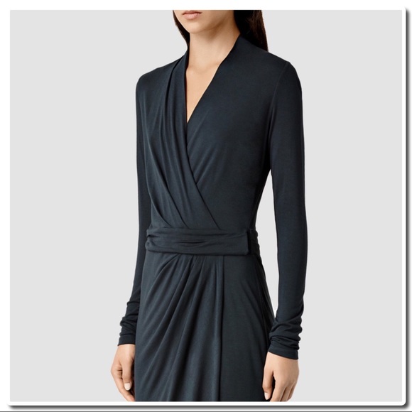 All Saints Nova Dress Petrol - Picture 4 of 4