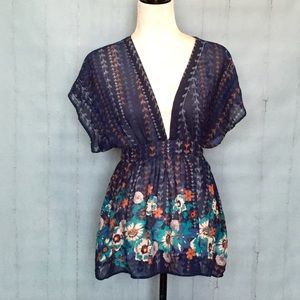 Sheer Floral Blouse