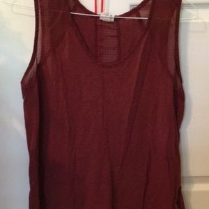 burgundy tank top