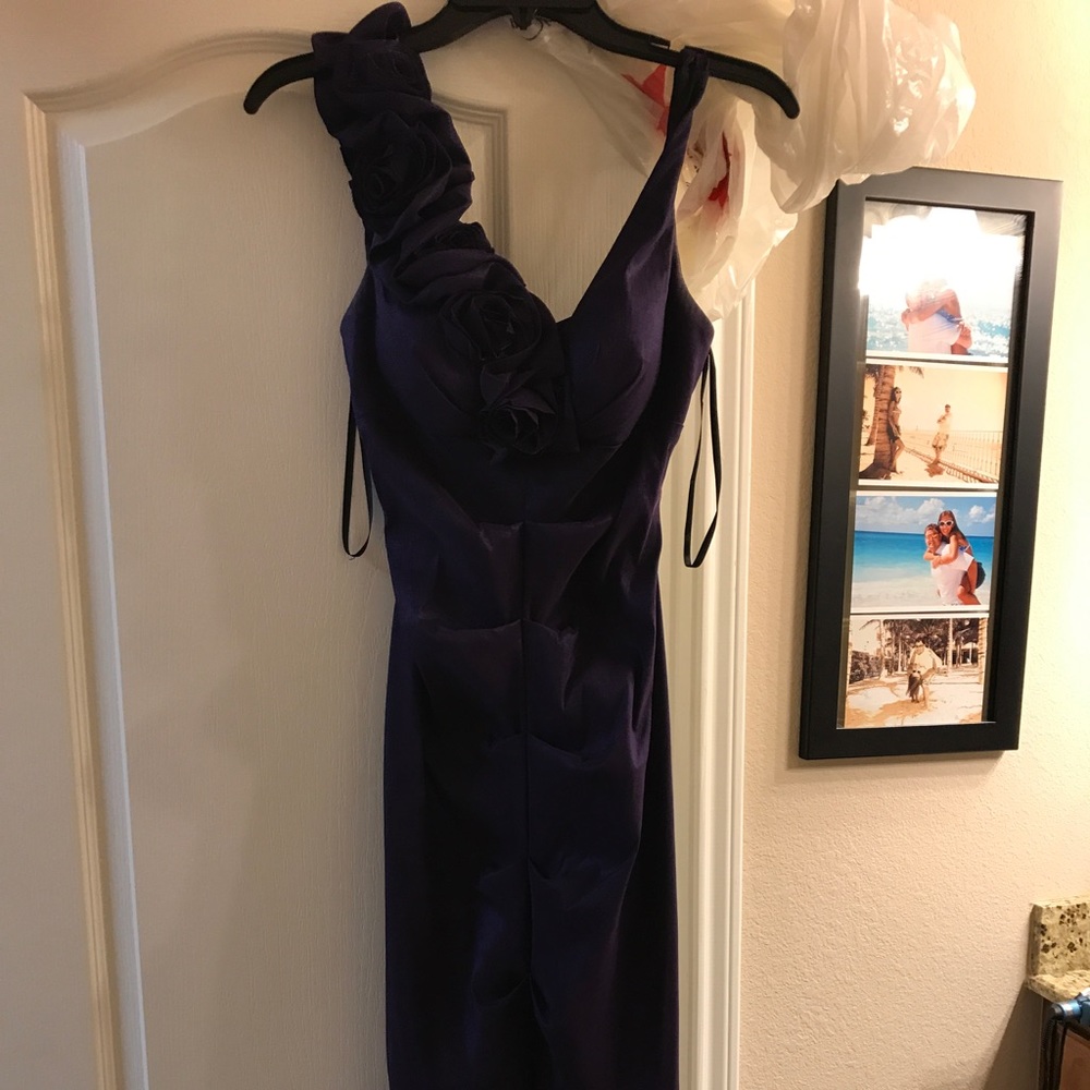 Long deep purple formal gown