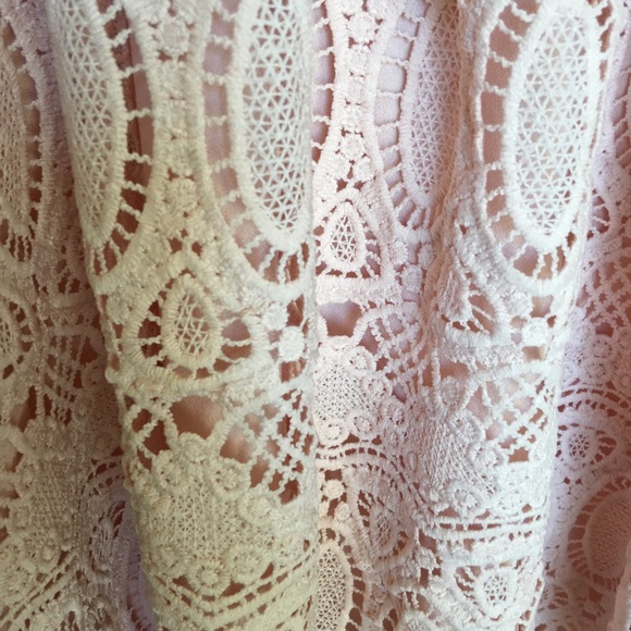 Pink Lace Fit and Flare Dress - Picture 7 of 7