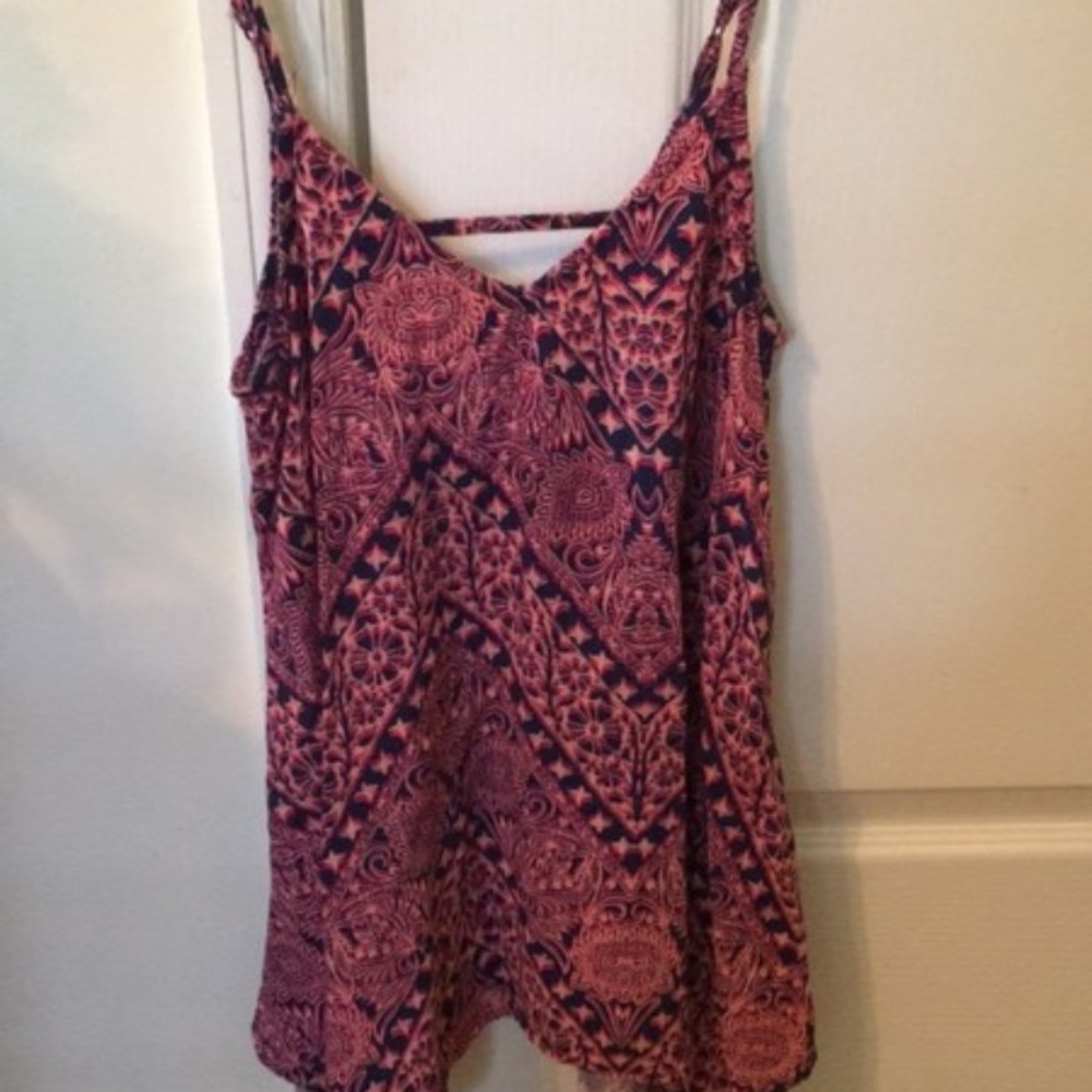 patterned spaghetti strap top