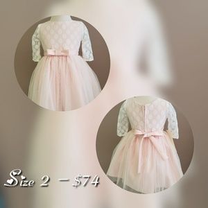 Polka Dot Mesh & Satin Dress