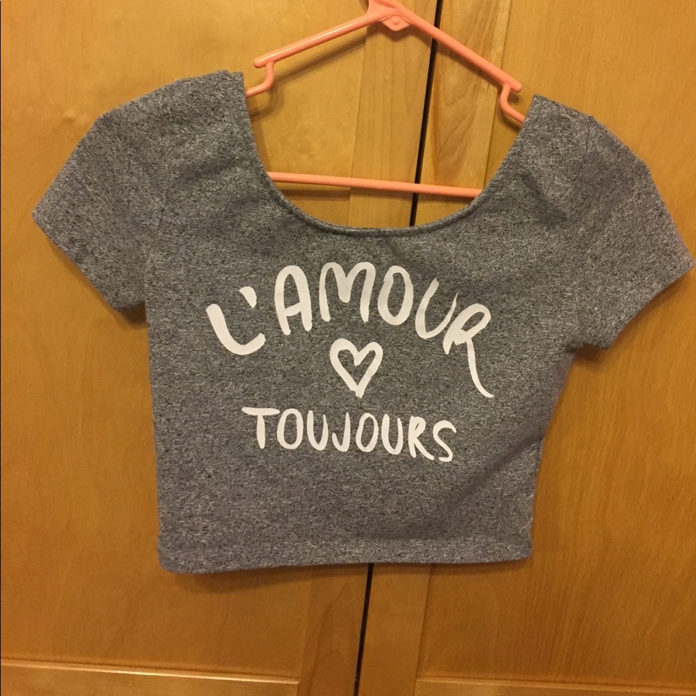 H&M Gray Crop Top