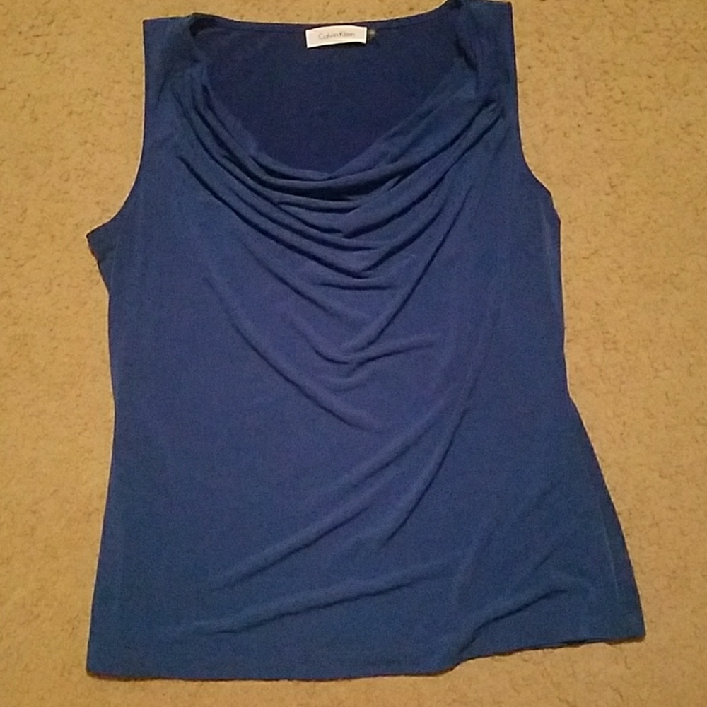 Calvin Klein total blue sleeveless top