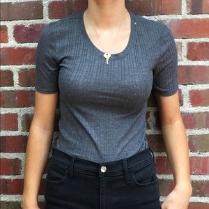Tight gray tee