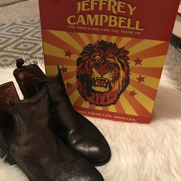 SOLD - metallic Jeffrey Campbell o'Riley booties - Picture 3 of 7