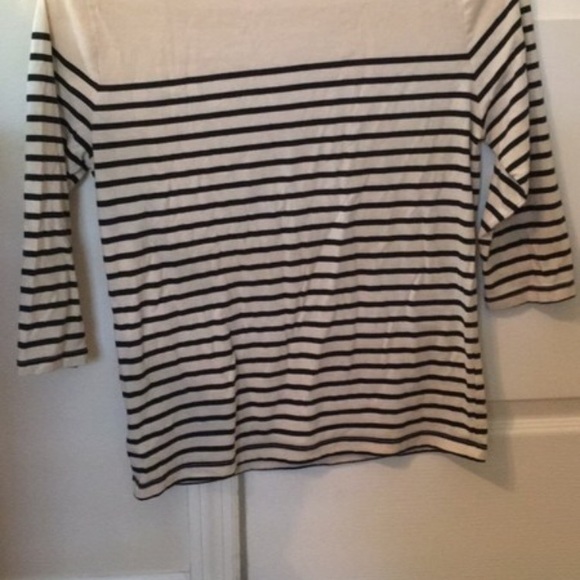 striped quarter sleeve top - Picture 2 of 3