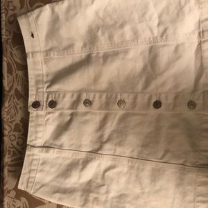 White Jean Skirt