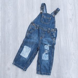 Unique custom distressed overalls - Old Navy 24 Mo