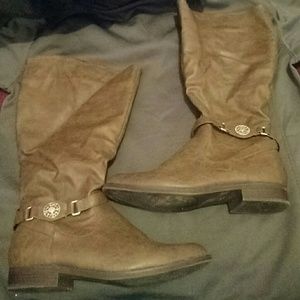 Brown tall boots