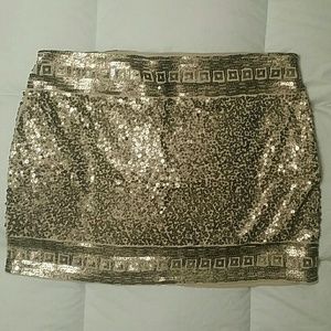 Sequined mini skirt