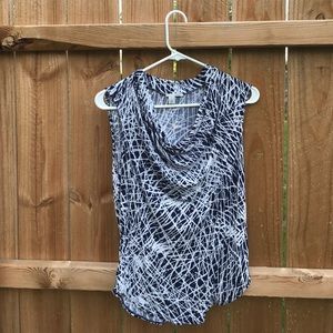 Drape neck sleeveless next to new Halogen blouse