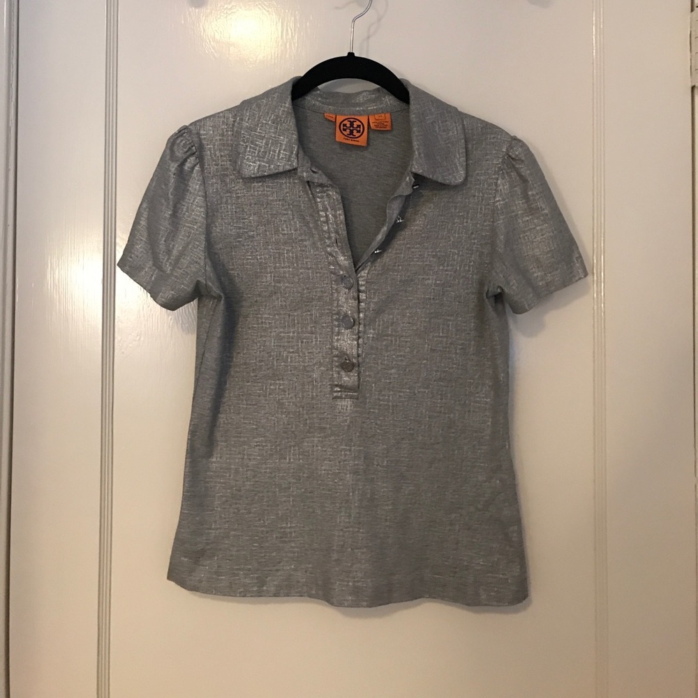 Tory Burch Metallic Polo 🌟 Size XS