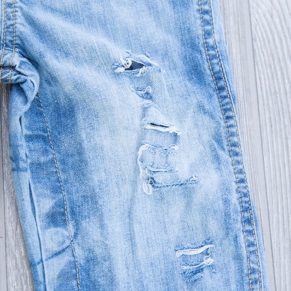 Bleached Distressed Overalls Carters 24 Months - Picture 3 of 8