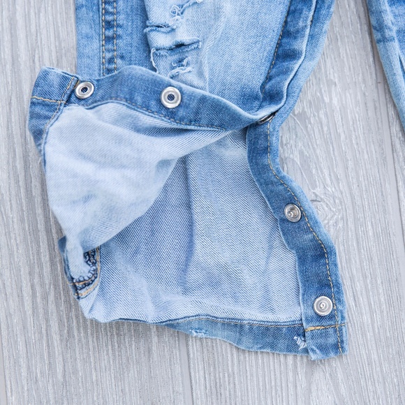 Bleached Distressed Overalls Carters 24 Months - Picture 4 of 8