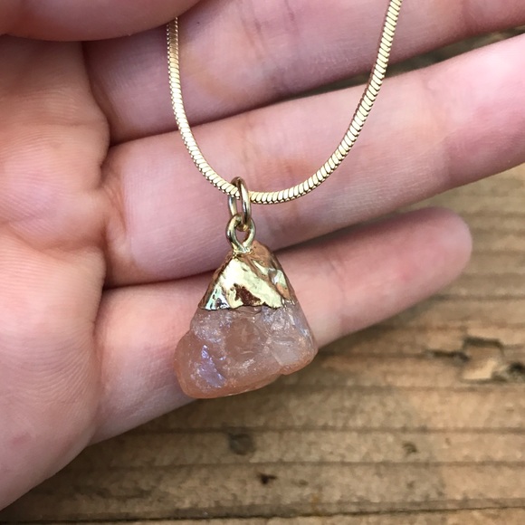 Morganite Gemstone Necklace Jewelry - Picture 1 of 2