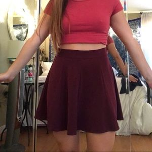 Burgundy skirt