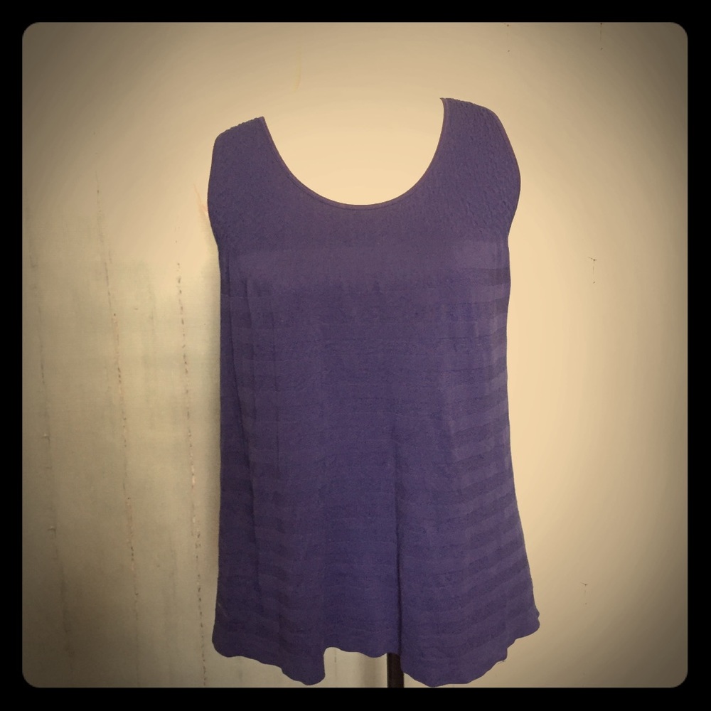 Blue Stripe Racerback Tank