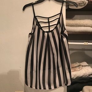 Size S L8ter striped flowy tank
